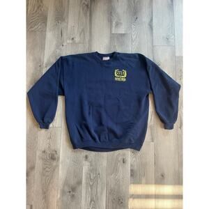 Vintage 90's Hanes Sweatshirt East Central University Blue‎ Size XL
